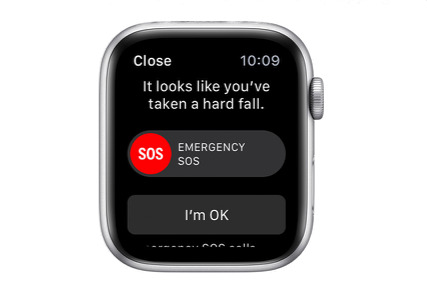 The alert displayed on your Watch when a fall is detected