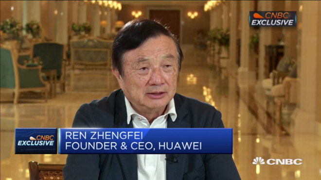 Ren Zhengfei speaking on CNBC