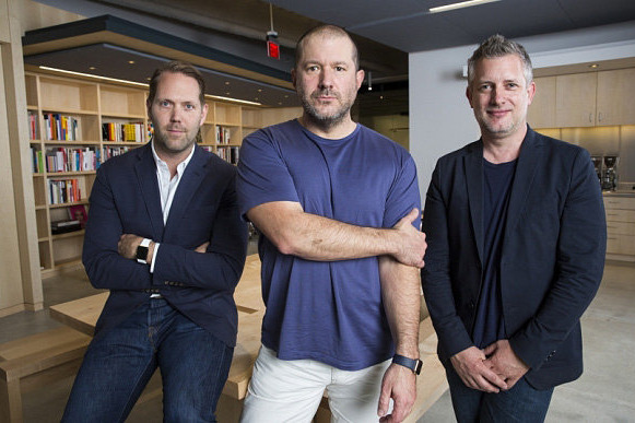 They're all staying. L-R: Alan Dye, Jony Ive, Richard Howarth. (Source: The Telegraph)