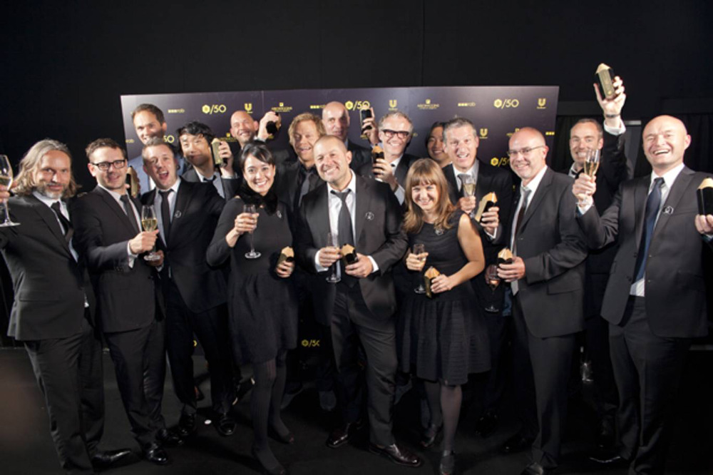An extremely rare group shot of the entire ID team as it was in 2012 when they received a prestigious design award.