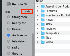 The Hide button is usually hidden. Of course it is.