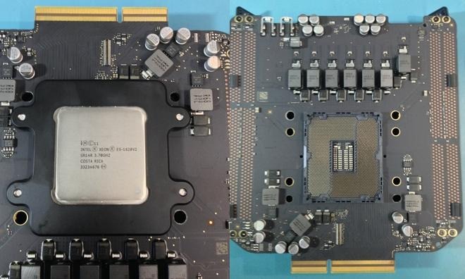 The socketed processor in the 2013 Mac Pro