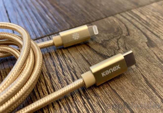 Kanex gold USB-C to Lightning DuraBraid cable