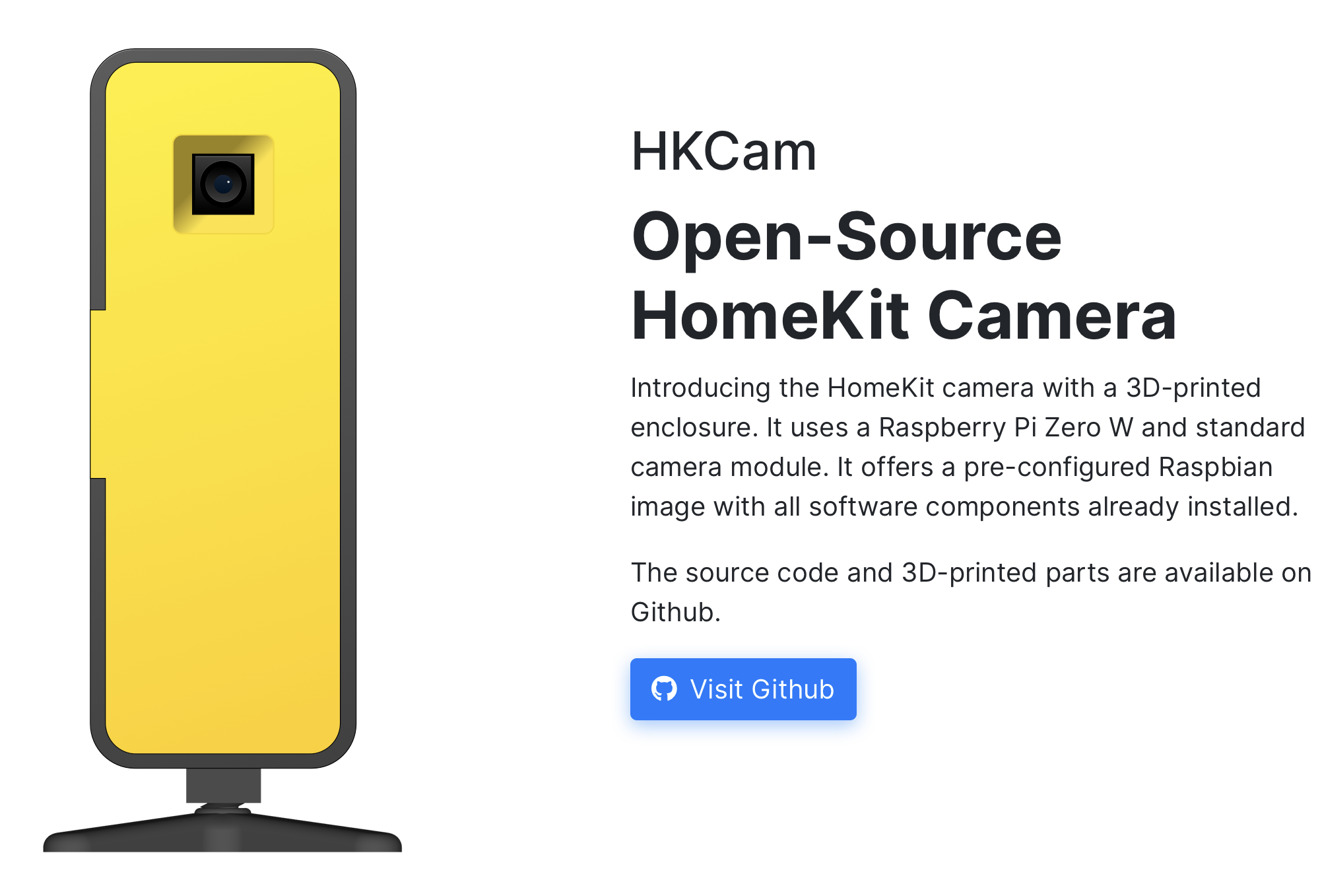 HKCam is an open source, DIY HomeKit 