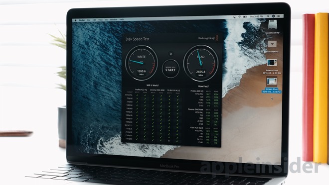 2019 13-inch MacBook Pro Blackmagic Disk Speed Test