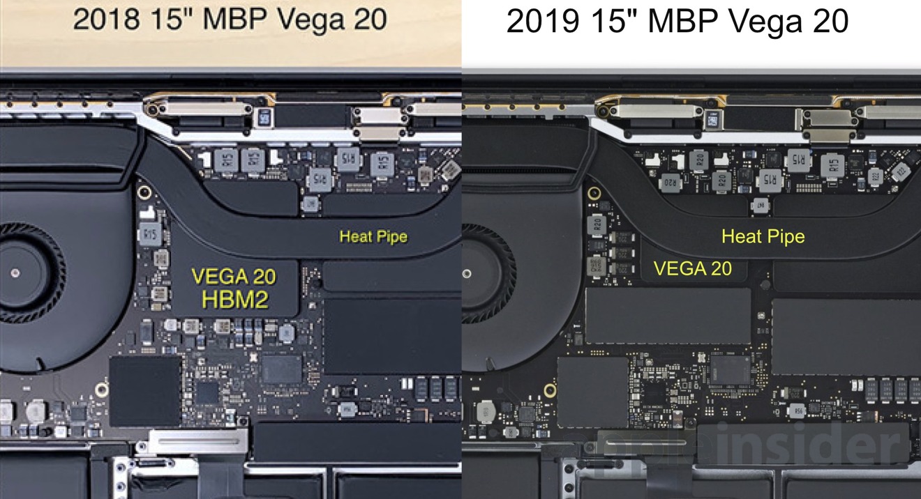 2018 vs 2019 MacBook Pro Internals