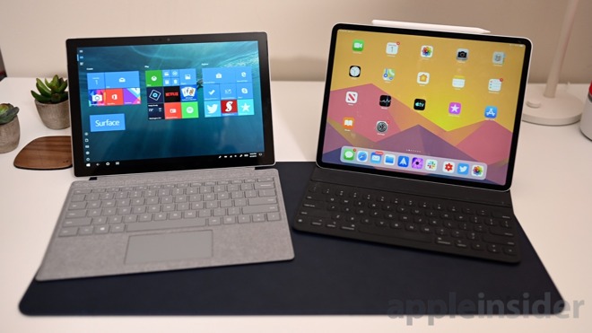 Microsoft Surface Pro 6 and iPad Pro 12.9-inch