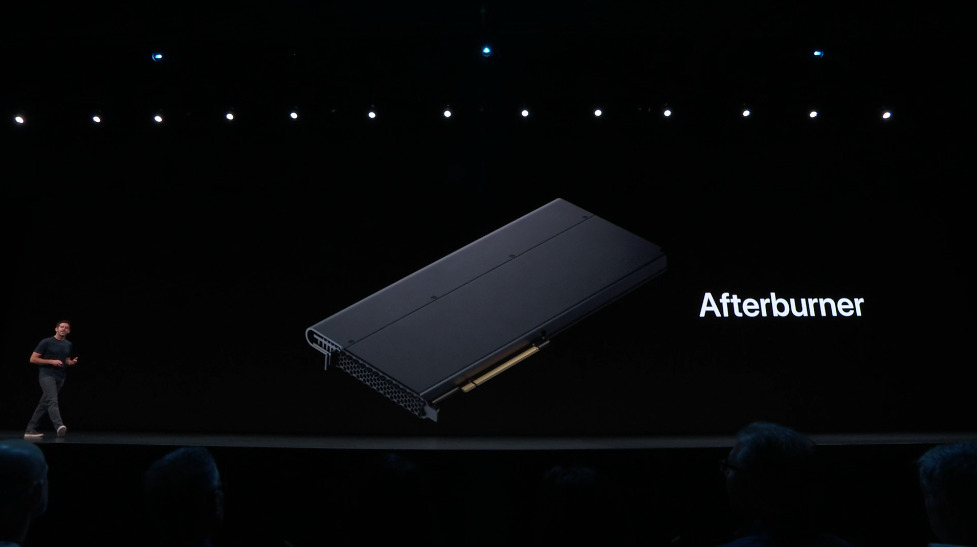 The Afterburner revealed on-stage at WWDC 2019's keynote