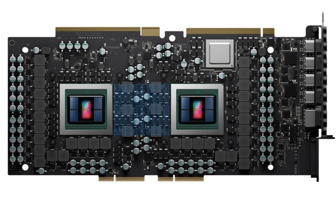 AMD's Radeon Pro Vega II Duo with the Infinity Fabric Link interconnect highlighted