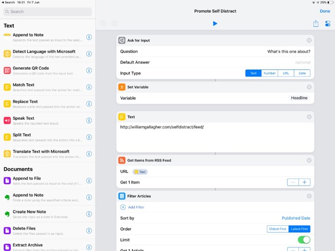 Writing and editing your own Siri Shortcuts remains easier on the iPad