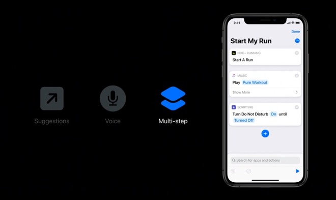 From an Apple developer video, this is showing the many different ways you can call a shortcut