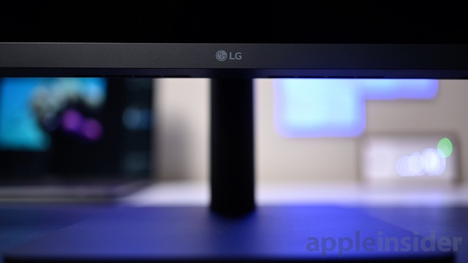 LG's logo is fairly small on the 23.7-inch 4K UltraFine display