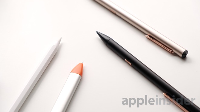 Adonit Note with Apple Pencil, and Logitech Crayon