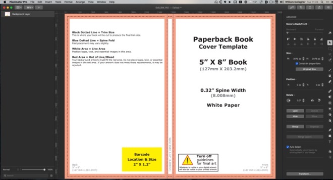 If you feed Amazon's publishing service with the page count, trim size and type of paper in your book, it will make this cover template for you.