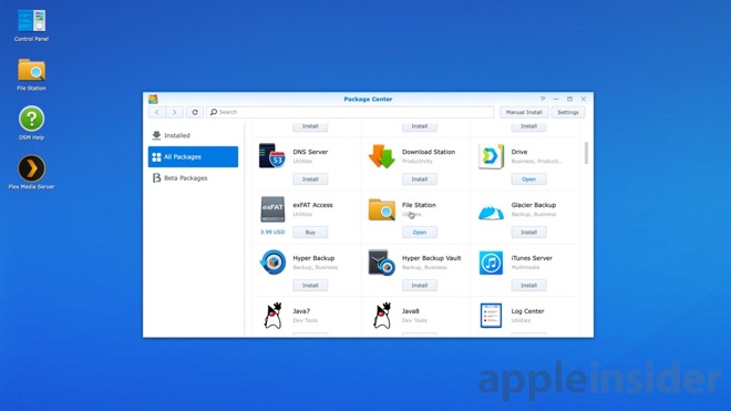 DSM Package Center expands your NAS abilities