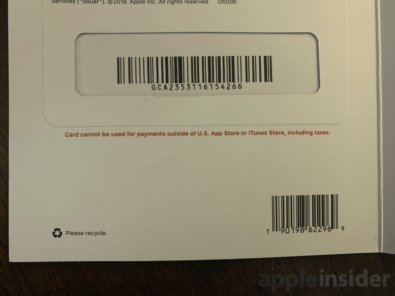 Apple Gift Card (US)