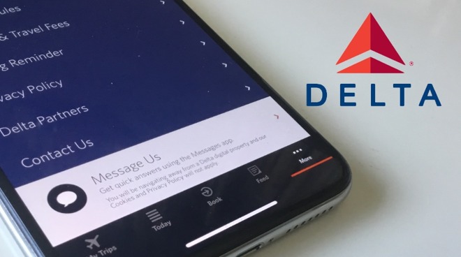 One way to use the service will be via the new Message Us section of the Fly Delta app
