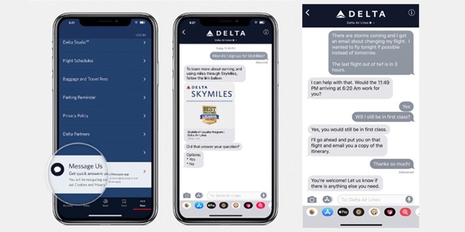 How Delta's Business Chat will work. (Source: Delta)