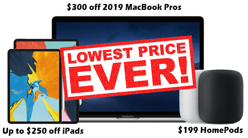 Deals 300 Off 2019 Macbook Pros 250 Off Ipad Pros At Amazon