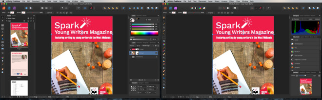 With one click, you can be editing your document in Affinity Publisher, or making precision image adjustments in Affinity Photo