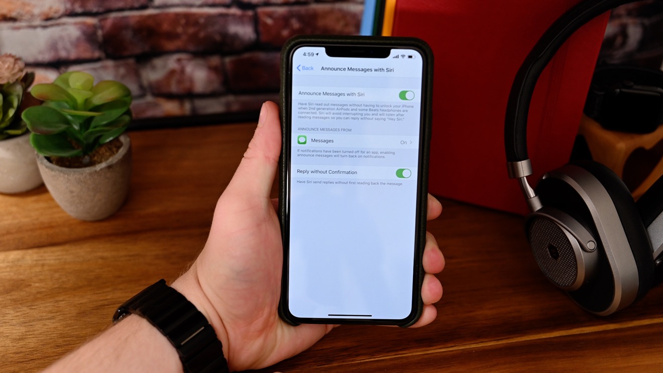 Announce Messages with Siri within the Settings app