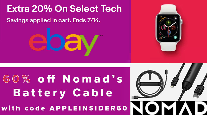 photo of Apple Watch Prime Day markdowns; 20% off AirPods, iPads; Nomad iPhone Battery Cable $20 image