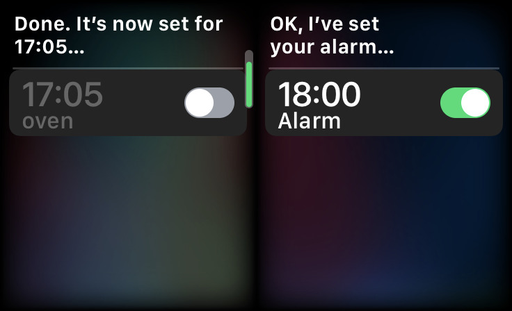 On the left, the alarm going wrong. On the right, what you should see every time.