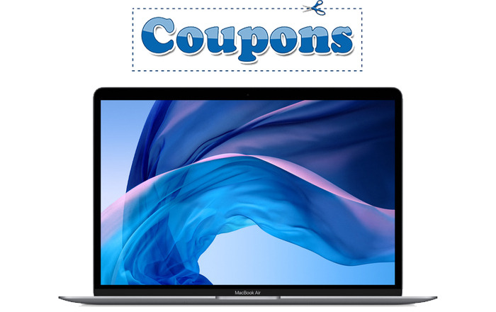 Apple MacBook Air with coupon badge