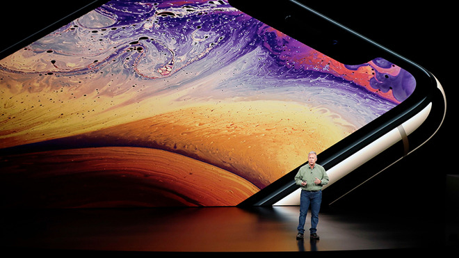 iPhone XS and Phil Schiller