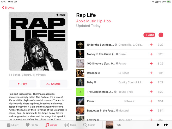 Apple Music 'A-List: Hip Hop' playlist is now 'Rap Life' - iPod +