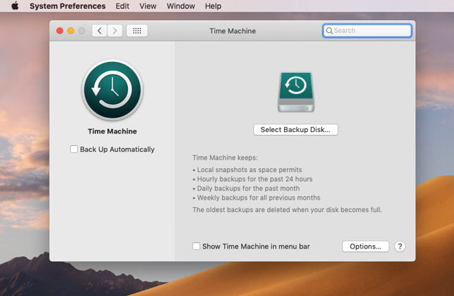 time machine for mac