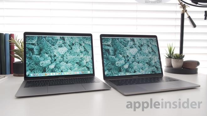 MacBook Air 2019 (à gauche) et MacBook Pro 2019 à 13 pouces (à droite)