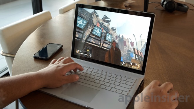 Gaming on Microsoft Surface Book 2