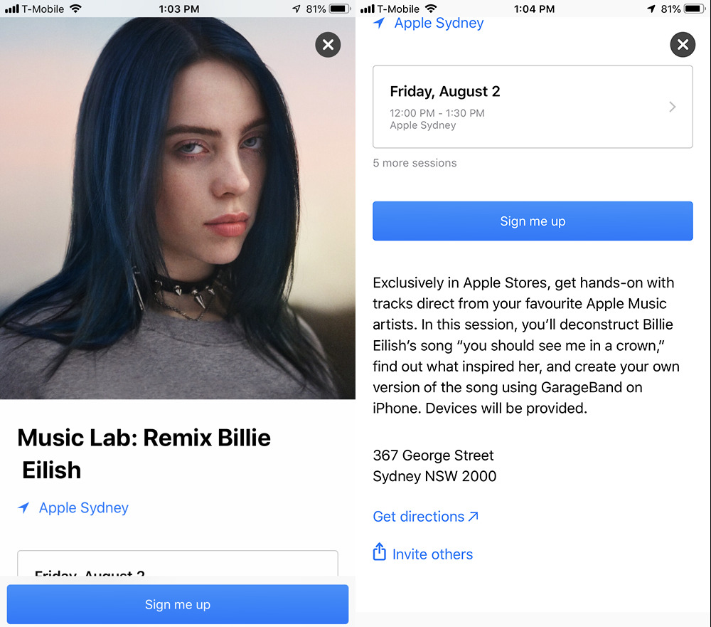 Billie Eilish featured in upcoming Apple Music Lab sessions