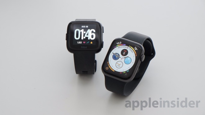 Apple Watch Series 4 vs Fitbit Versa: OLED is clearly the far more superior display tech