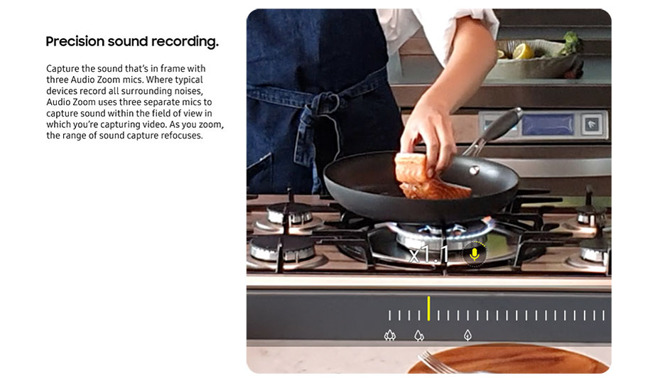 Audio Zoom microphones can adjust audio to match the field of view