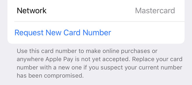 Requesting a new card number is always one tap away