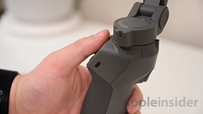 DJI OSMO 3 has a USB-C port for charging and a USB-A output for your device