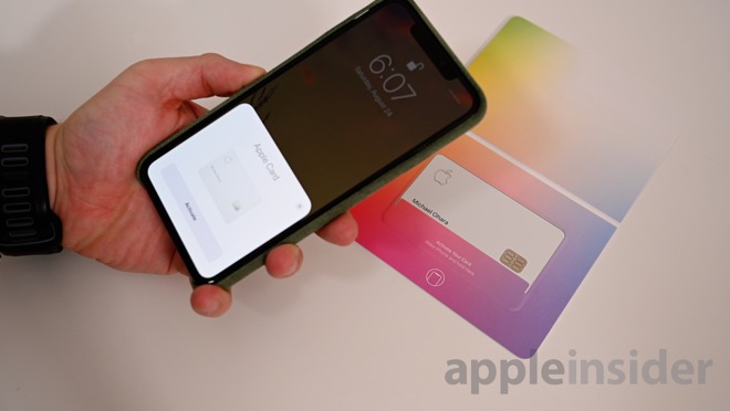 Apple Card is activated via NFC