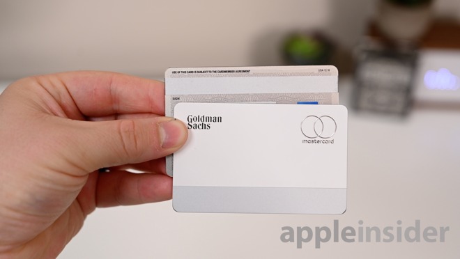 Apple Card magnetic strip is on the bottom