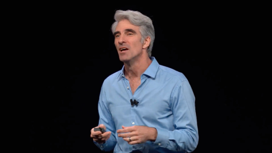 Craig Federighi introducing the topic of Catalyst at WWDC 2018