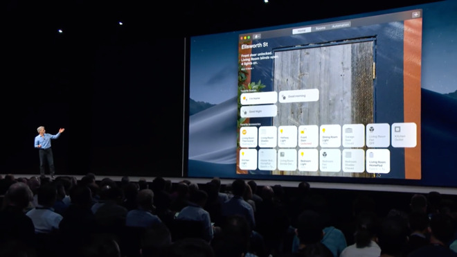 That's the first view we had of the iOS Home app now running on a Mac