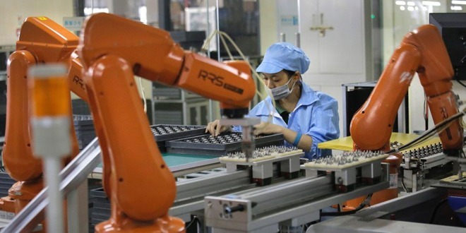 Robots at a Foxconn factory