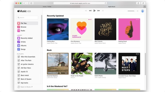 Apple Music on the web