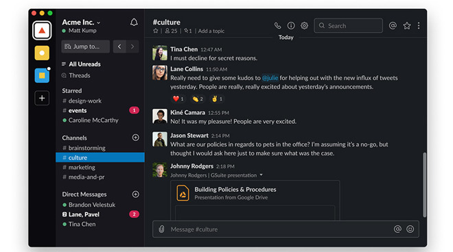 dark theme for slack desktop app mac