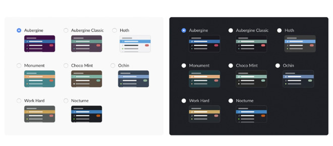 Slack's light mode vs. Slack's dark mode