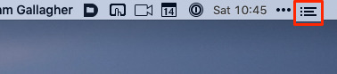 You can click on this icon to call up Notification Center, though a trackpad swipe or a keyboard shortcut is faster
