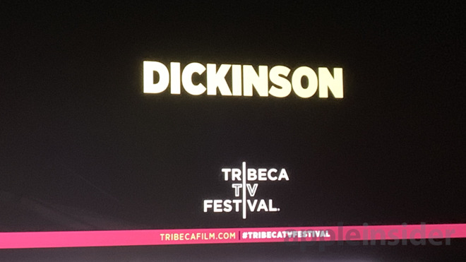 The screen at the Dickinson premiere