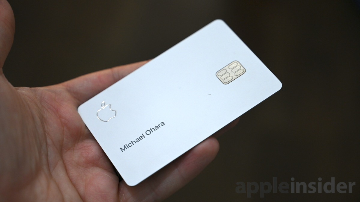 A small ding shows the titanium on the front of Apple Card