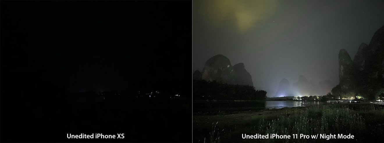 Showing the Night mode capabilities while shooting on a tripod